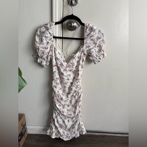 Floral Ruched mini dress